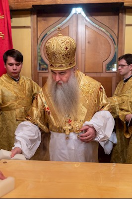 Митрополит Лонгин совершил Великое освящение храма Преображения Господня р.п. Соколовый