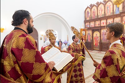 Божественная литургия в храме во имя святых благоверных князей страстотерпцев Бориса и Глеба г. Саратова