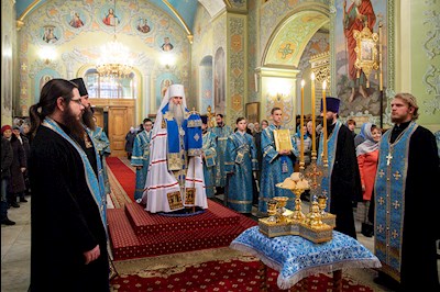 Всенощное бдение в храме Покрова Пресвятой Богородицы г. Саратова