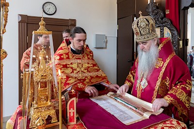 Божественная литургия в храме в честь иконы Божией Матери «Всех скорбящих Радость» г. Саратова