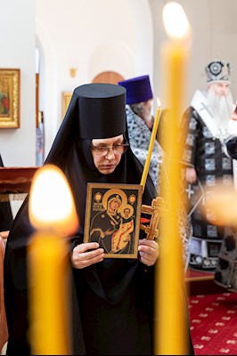 Литургия Преждеосвященных Даров и монашеский постриг в Свято-Алексиевском женском монастыре г. Саратова