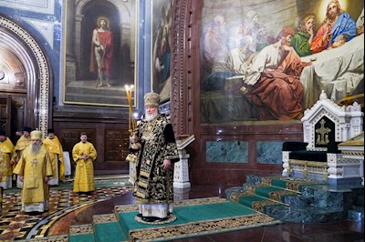 Митрополит Игнатий принял участие в Божественной литургии в день 14-й годовщины интронизации Патриарха Кирилла