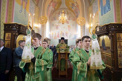 Митрополит Игнатий совершил Божественную литургию в Иоанновском женском монастыре в пос. Алексеевка Хвалынского района