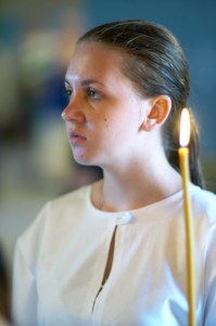 Крещальная литургия в Свято-Троицком соборе Саратова