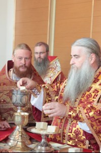 Божественная литургия в Свято-Троицком кафедральном соборе города Вольска