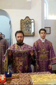 Божественная литургия в храме во имя святого великомученика Георгия Победоносца г.Саратова