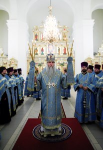 Всенощное бдение с чином Погребения Божией Матери в Свято-Троицком кафедральном соборе г. Вольска