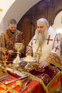 Божественная литургия в храме во имя святых бессребреников и чудотворцев Космы и Дамиана г. Саратова