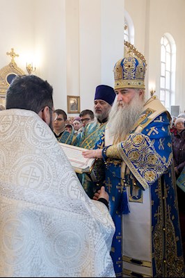Божественная литургия в храме в честь Казанской иконы Божией Матери г. Саратова