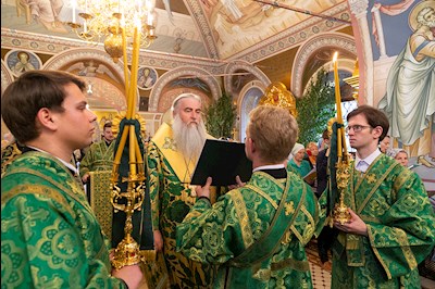 Всенощное бдение в Свято-Троицком кафедральном соборе г.Саратова