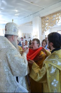 Чин Великого освящения и Божественная литургия в храме святого пророка Илии в селе Липовка Базарно-Карабулакского района