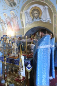 Крещальная литургия в Свято-Троицком кафедральном соборе г. Саратова