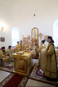 Божественная литургия в храме во имя святого равноапостольного великого князя Владимира г. Саратова