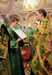 Всенощное бдение в Свято-Троицком кафедральном соборе г. Саратова