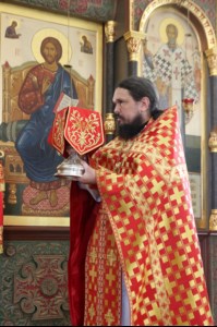 Божественная литургия на Архиерейском подворье — храме в честь иконы Божией Матери «Утоли моя печали» г.Саратова