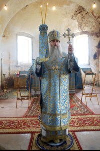 Божественная литургия в храме в честь Покрова Пресвятой Богородицы села Сокур Татищевского района