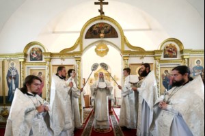 Божественная литургия в Спасо-Преображенском мужском монастыре г. Саратова