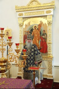 Божественная литургия в храме в честь Рождества Христова г.Саратова