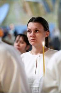 Крещальная литургия в Свято-Троицком кафедральном соборе г.Саратова