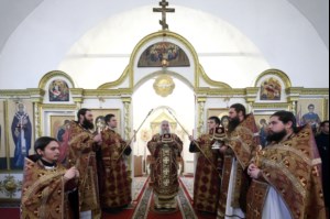 Божественная литургия в Спасо-Преображенском мужском монастыре г.Саратова