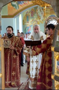 Митрополит Лонгин совершил Великое освящение Вознесенского храма Вознесенско-Пантелеимоновской церкви с. Усть-Курдюм
