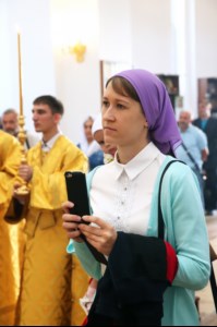 Божественная литургия в храме в честь Нерукотворного Образа Спасителя г. Саратова