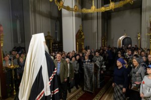 Великое повечерие с чтением канона преподобного Андрея Критского в храме великомученика Георгия Победоносца г. Саратова