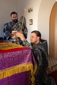 Литургия Преждеосвященных Даров в храме во имя преподобного Сергия Радонежского г.Саратова