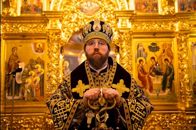 Митрополит Игнатий совершил вечернюю Литургию Преждеосвященных Даров в Свято-Троицком кафедральном соборе г. Саратова