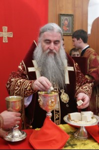 Божественная литургия в храме во имя священномученика Космы Саратовского