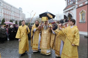 Великое освящение верхнего храма во имя Святой Живоначальной Троицы Свято-Троицкого кафедрального собора города Саратова