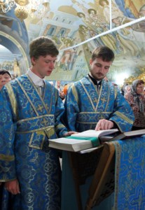 Всенощное бдение с чином Погребения Божией Матери в Свято-Троицком кафедральном соборе г. Саратова