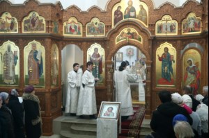 Божественная литургия в храме во имя святого равноапостольного великого князя Владимира г. Саратова