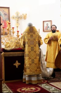 Божественная литургия в храме в честь Нерукотворного Образа Спасителя г. Саратова