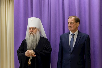 Митрополит Лонгин освятил новое здание детского сада в Татищево