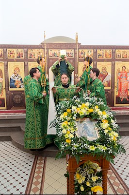 Божественная литургия в храме преподобного Сергия Радонежского г. Саратова