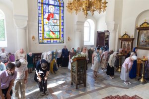 Божественная литургия на Архиерейском подворье — в храме в честь иконы Божией Матери «Утоли моя печали» г. Саратова