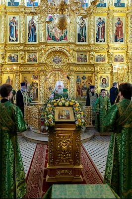 Всенощное бдение в Свято-Троицком кафедральном соборе г. Саратова