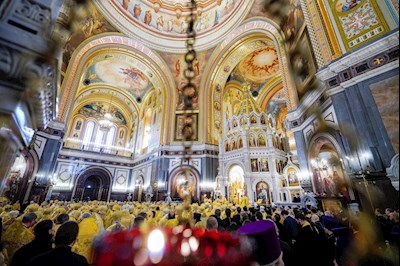 Митрополит Игнатий принял участие в Божественной литургии в день 14-й годовщины интронизации Патриарха Кирилла