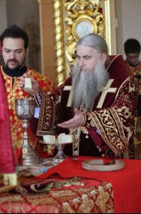 Божественная литургия в Свято-Троицком кафедральном соборе Вольска