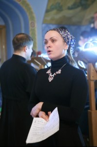 Крещальная литургия в Свято-Троицком кафедральном соборе города Саратова