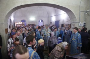 Всенощное бдение в храме Благовещения Пресвятой Богородицы г. Саратова