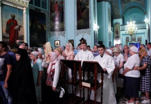 Всенощное бдение в храме в честь Сошествия Святого Духа г.Саратова