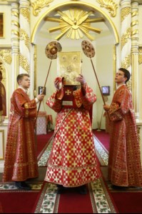 Всенощное бдение на Архиерейском подворье — храме во имя преподобного Серафима Саровского г.Саратова