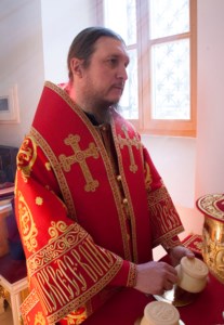 Божественная литургия на Архиерейском подворье — храме во имя святых равноапостольных Мефодия и Кирилла при СГУ в день памяти святых братьев