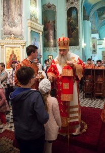 Всенощное бдение в храме в честь Сошествия Святого Духа г.Саратова