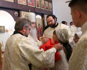 Божественная литургия в храме во имя святителя Тихона, епископа Воронежского, Задонского чудотворца, г. Саратова