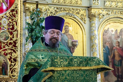 Божественная литургия в храме Сошествия Святого Духа г. Саратова