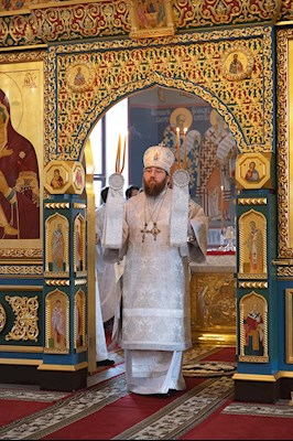 Митрополит Игнатий совершил Божественную литургию и панихиду в Свято-Никольском мужском монастыре г.Саратова