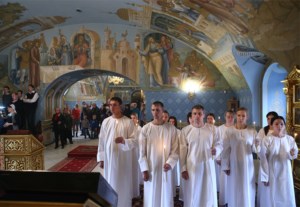 Крещальная литургия в Свято-Троицком кафедральном соборе г.Саратова